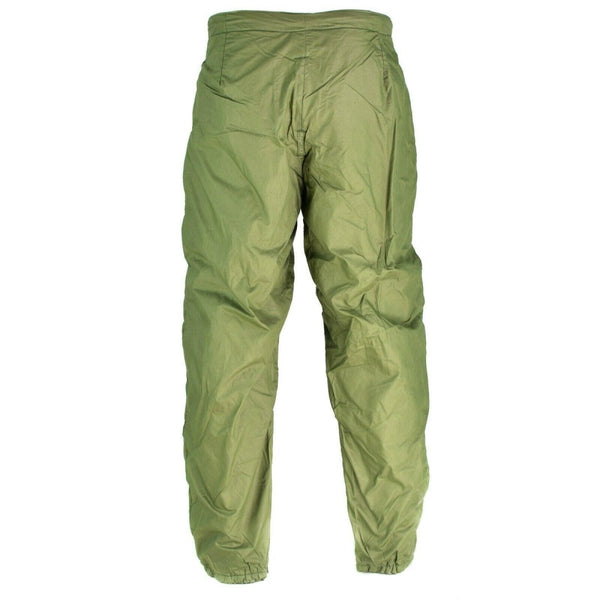 Original Swedish army pants insulated olive thermal cold weather elasticated and zipped bottoms vintage trousers