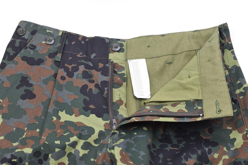 Mil-Tec Brand German army style quality flectarn camo regular cargo field pants zipper closure