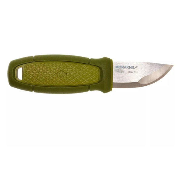 MORAKNIV Eldris Fire Kit fixed knife recycled Swedish stainless steel fire starter TPE-rubber green handle