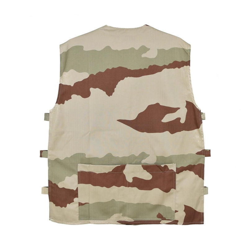 Original French army tactical combat shirt GAO vest F2 desert camouflage back pockets sleeveless