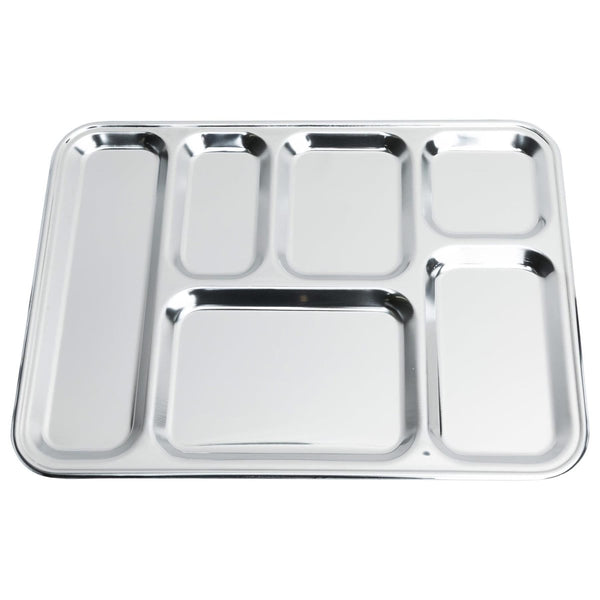 Original French Military food tray durable stainless steel easy to clean food divider mess hall