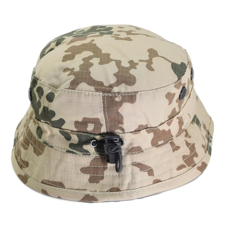 TACGEAR Brand German Army style bucket boonie hat desert flecktran camo ripstop six ventilation eyelets